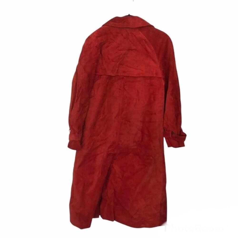 BEGED OR Israel Suede Coat Fully Lined Rust Color Midi Womens Size 8 VINTAGE - Picture 5 of 8